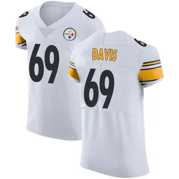 Men's Pittsburgh Steelers Domenique Davis White Elite Vapor Untouchable Jersey