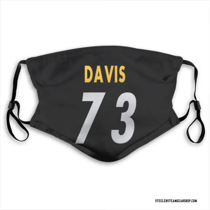 Pittsburgh Steelers Carlos Davis Black Reusable & Washable 