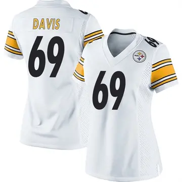 Women's Pittsburgh Steelers Domenique Davis White Game Jersey By Nike