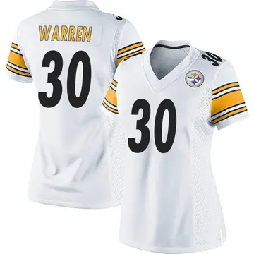 Women's Pittsburgh Steelers Jaylen Warren White Game Jersey By Nike