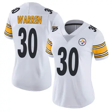 Women's Pittsburgh Steelers Jaylen Warren White Limited Vapor Untouchable Jersey By Nike