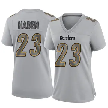 Women's Pittsburgh Steelers Joe Haden Gray Game Atmosphere Fashion Jersey By Nike