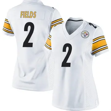 Women's Pittsburgh Steelers Justin Fields White Game Jersey By Nike