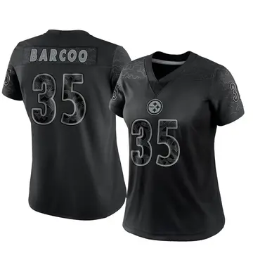 Luq Barcoo Women's Nike Black Pittsburgh Steelers Alternate Custom Game Jersey Size: Large