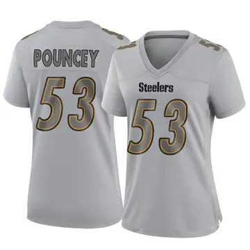 TSE Shop Maurkice Pouncey Signed Custom Pro-Style White Away Jersey with 9x PB (Damaged)