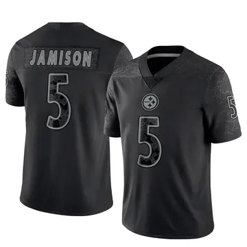 Youth Pittsburgh Steelers D'Shawn Jamison Black Limited Reflective Jersey By Nike