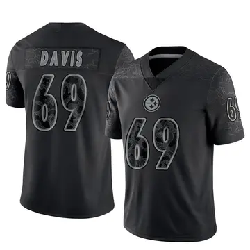 Youth Pittsburgh Steelers Domenique Davis Black Limited Reflective Jersey By Nike