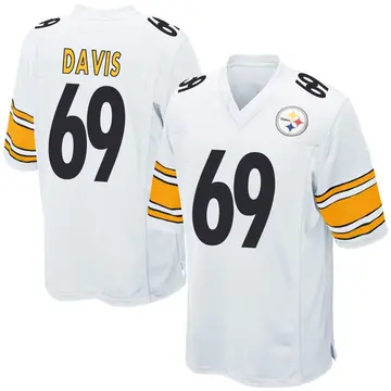 Youth Pittsburgh Steelers Domenique Davis White Game Jersey By Nike