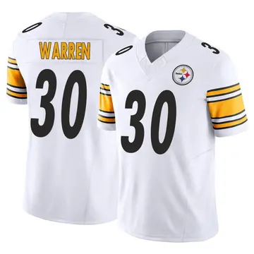 Youth Pittsburgh Steelers Jaylen Warren White Limited Vapor F.U.S.E. Jersey By Nike