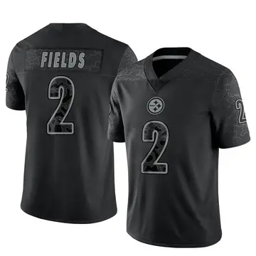 Youth Pittsburgh Steelers Justin Fields Black Limited Reflective Jersey By Nike