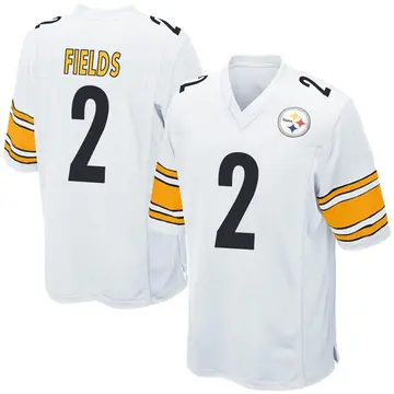 Youth Pittsburgh Steelers Justin Fields White Game Jersey By Nike