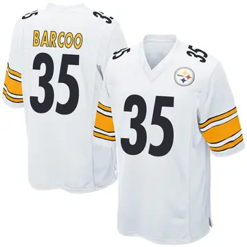 Luq Barcoo Youth Nike Black Pittsburgh Steelers Custom Game Jersey Size: Medium