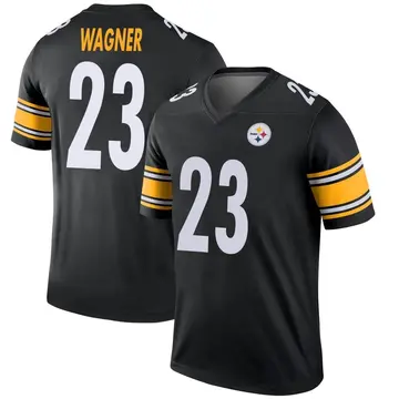 Youth Pittsburgh Steelers Mike Wagner Black Legend Jersey By Nike