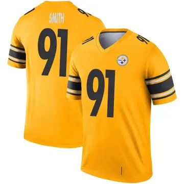 Youth Pittsburgh Steelers Preston Smith Gold Legend Inverted Jersey By Nike