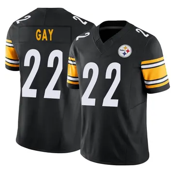 William Gay Pittsburgh Steelers Men's Black Name & Number Logo T-Shirt 