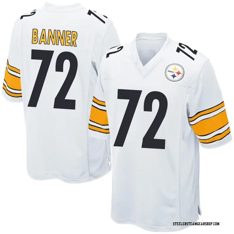 Youth Pittsburgh Steelers Zach Banner White Game Jersey By ...